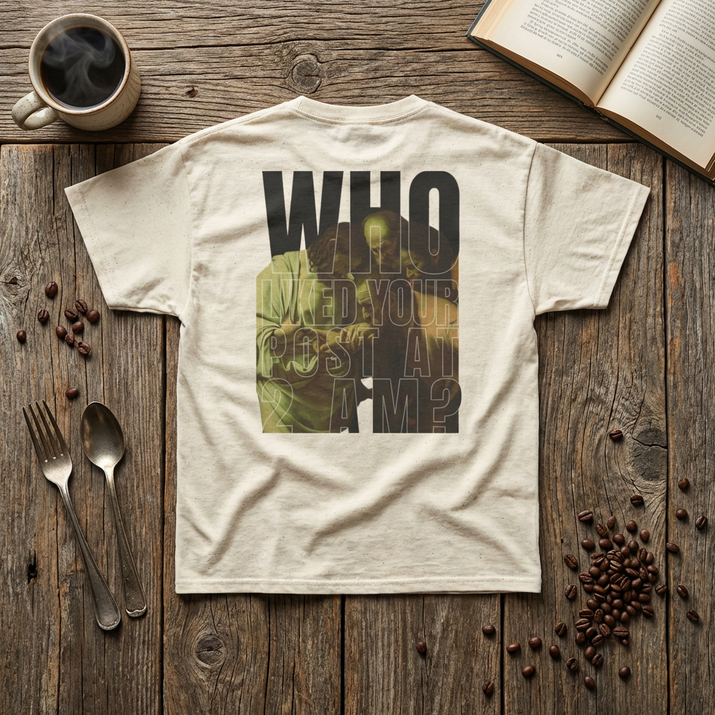 Heavy cotton Tee “Who liked you post at 2AM?”